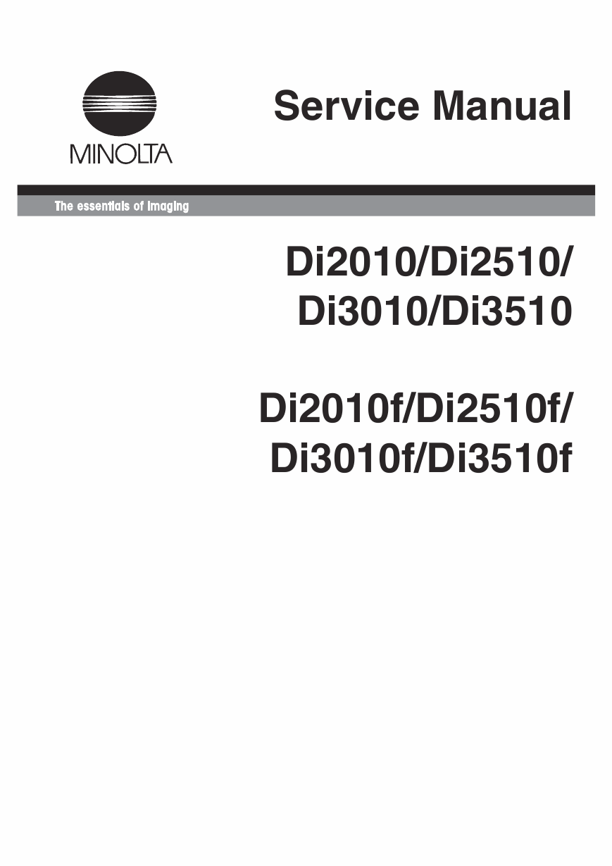 Konica-Minolta MINOLTA Di2010 f Di2510 f Di3010 f Di3510 f Service Manual-1